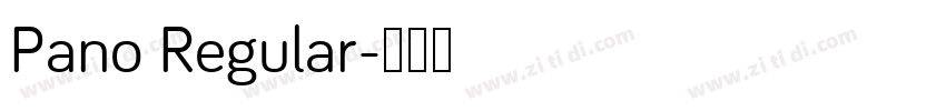 Pano Regular字体转换